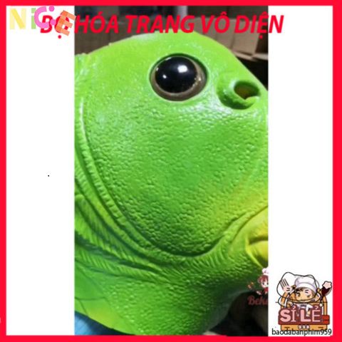 Mặt Nạ Silicon Ếch Xanh Ngộ Nghĩnh - Phụ Kiện Cosplay Dễ Thương Cho Bữa Tiệc Halloween, Giáng Sinh và Lễ Hội