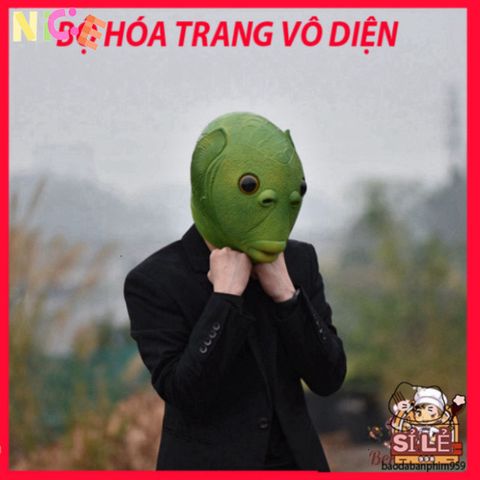 Mặt Nạ Silicon Ếch Xanh Ngộ Nghĩnh - Phụ Kiện Cosplay Dễ Thương Cho Bữa Tiệc Halloween, Giáng Sinh và Lễ Hội