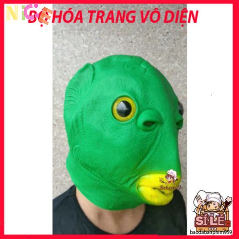 Mặt Nạ Silicon Ếch Xanh Ngộ Nghĩnh - Phụ Kiện Cosplay Dễ Thương Cho Bữa Tiệc Halloween, Giáng Sinh và Lễ Hội