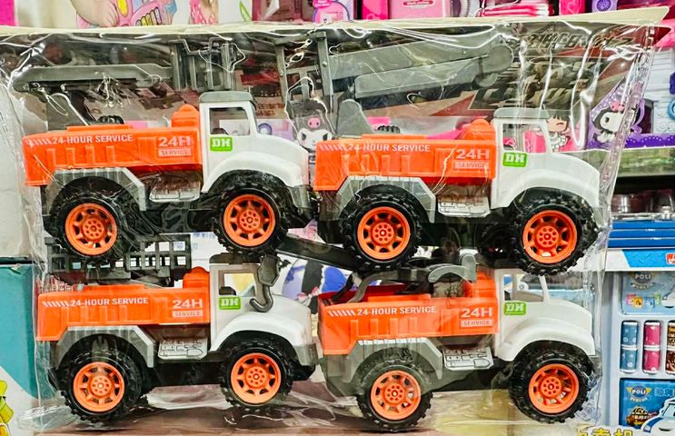 Bộ Đồ Chơi 4 Xe Ô Tô Chạy Bánh Đà Chủ Đề Xe Cứu Hỏa 277 - Trẻ Em Phát Triển Tư Duy Sáng Tạo