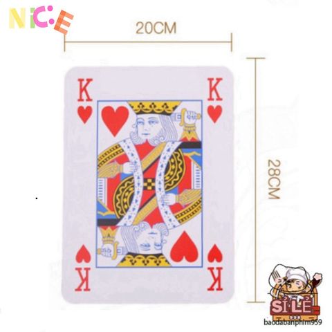 Bộ Bài Tây Poker Khổng Lồ A4 - Bài Siêu To Kích Thước Lớn Dành Cho Tiệc Tùng & Trình Diễn Sân Khấu