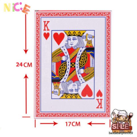 Bộ Bài Tây Poker Khổng Lồ A4 - Bài Siêu To Kích Thước Lớn Dành Cho Tiệc Tùng & Trình Diễn Sân Khấu