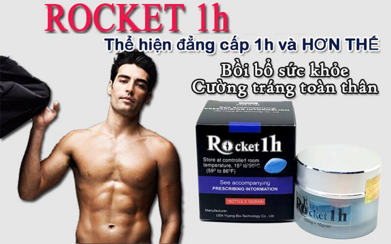 Viên uống tăng cường sinh lực Rocket 1h Sao Thái Dương - Hộp 10 viên từ United Pharma, Thực phẩm chức năng hỗ trợ sức kh