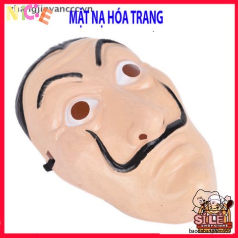 Mặt Nạ Halloween Salvador Dali - Phụ Kiện Hóa Trang Đỉnh Cao từ Money Heist - An Toàn và Thân Thiện với Môi Trường