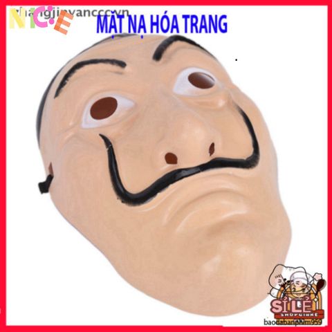 Mặt Nạ Halloween Salvador Dali - Phụ Kiện Hóa Trang Đỉnh Cao từ Money Heist - An Toàn và Thân Thiện với Môi Trường