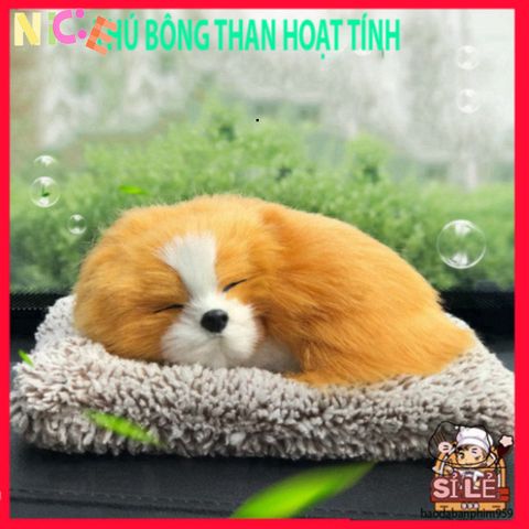 Bông Chó Ngộ Nghĩnh 20-28cm - Đồ Chơi Khử Mùi Xe Hơi Có Than Hoạt Tính, Trang Trí Dễ Thương Cho Gia Đình