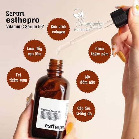 Serum Dưỡng Trắng Da Esthepro Vitamin C 561 100ml - Giải Pháp Làm Sáng Da, Mờ Thâm, Phù Hợp Mọi Loại Da Hàn Quốc Chính Hãng