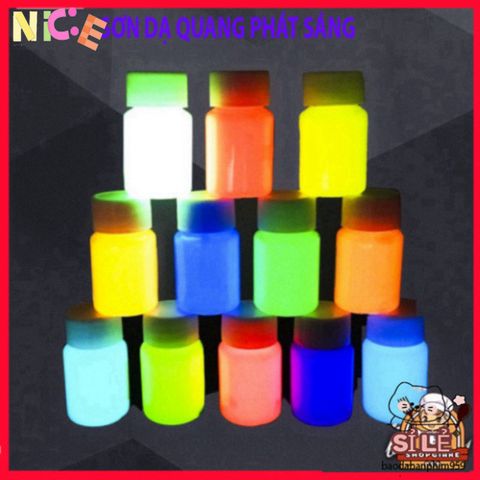 Sơn Dạ Quang 20ML 7 Màu Phát Sáng - Màu Vẽ An Toàn, Độc Đáo Cho Nghệ Thuật và Trang Trí, Phù Hợp Halloween