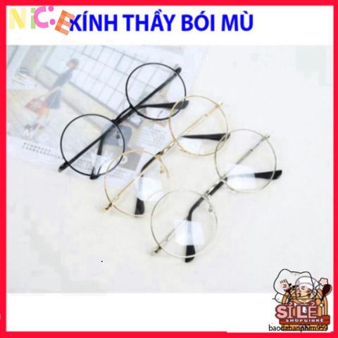 Kính Mắt Tròn Nobita Độc Đáo - Phong Cách Thầy Bói Mù D26 Dễ Thương, Chống Nắng, Thời Trang Cho Nam Nữ