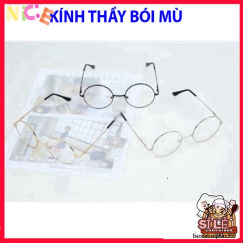 Kính Mắt Tròn Nobita Độc Đáo - Phong Cách Thầy Bói Mù D26 Dễ Thương, Chống Nắng, Thời Trang Cho Nam Nữ