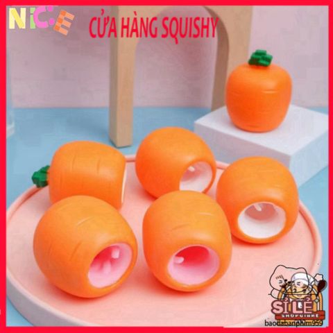 Cốc Củ Cải Kẹp Thỏ Trắng - Đồ Chơi Giải Tỏa Stress Dễ Thương, Phụ Kiện Thư Giãn Cho Người Lớn và Trẻ Em