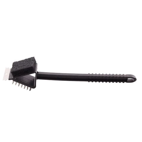 Bàn Chải Vệ Sinh BBQ 3 Trong 1 Cán Dài - Dụng Cụ Làm Sạch Hiệu Quả Cho Lò Nướng, Vỉ Nướng Và Thiết Bị Nấu ăn Ngoài Trời