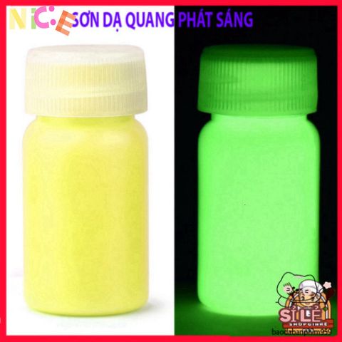 Chai sơn acrylic huỳnh quang 15g - Bột phát sáng vĩnh cửu cho nghệ thuật, trang trí và Halloween, nhiều màu sắc rực rỡ