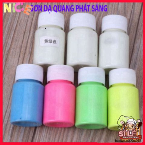 Sơn Dạ Quang 20ML - Bộ 8 Màu Phát Sáng Nghệ Thuật, Trang Trí Halloween, Sáng Tạo Dễ Dàng, An Toàn Cho Da