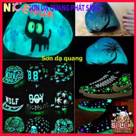 Sơn Dạ Quang 20ML - Bộ 8 Màu Phát Sáng Nghệ Thuật, Trang Trí Halloween, Sáng Tạo Dễ Dàng, An Toàn Cho Da