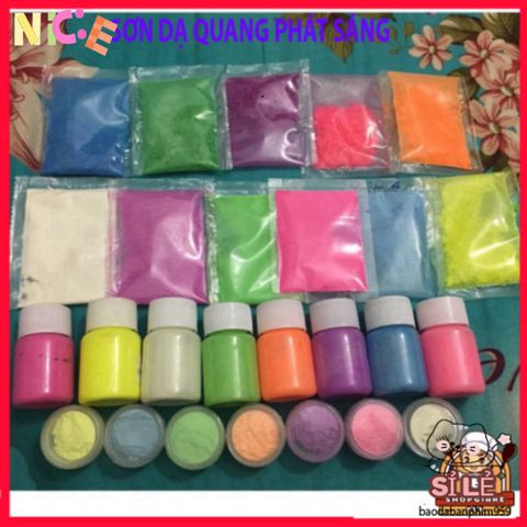 Sơn Dạ Quang 20ML - Bộ 8 Màu Phát Sáng Nghệ Thuật, Trang Trí Halloween, Sáng Tạo Dễ Dàng, An Toàn Cho Da