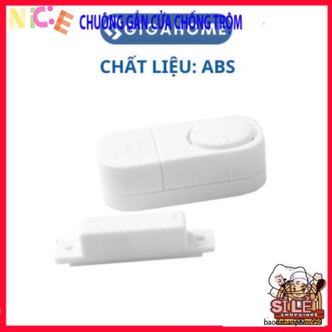 Bộ 2 Chuông Chống Trộm GIGAHOME - Thiết Kế Thông Minh, Âm Thanh Cảnh Báo Lớn 90dB, Dễ Dàng Lắp Đặt Cho Cửa và Cửa Sổ