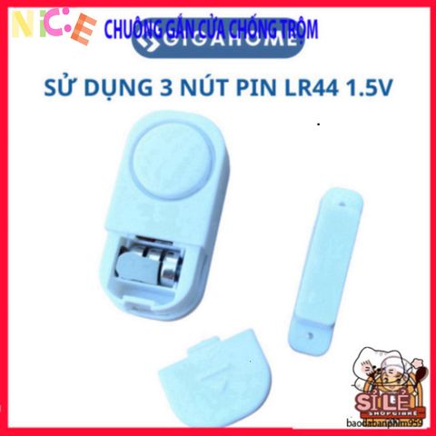Bộ 2 Chuông Chống Trộm GIGAHOME - Thiết Kế Thông Minh, Âm Thanh Cảnh Báo Lớn 90dB, Dễ Dàng Lắp Đặt Cho Cửa và Cửa Sổ