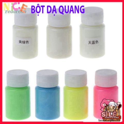 Bột Tô Móng Dạ Quang Phát Sáng Rực Rỡ - 8 Màu Sắc Tươi Sáng, Phụ Kiện Nghệ Thuật Nail DIY, Thích Hợp Cho Lễ Hội Halloween