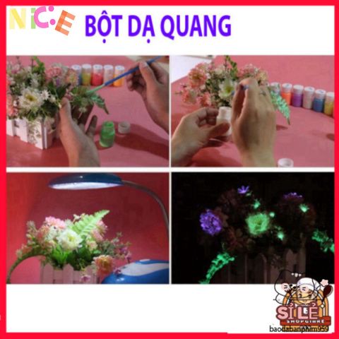 Bột Tô Móng Dạ Quang Phát Sáng Rực Rỡ - 8 Màu Sắc Tươi Sáng, Phụ Kiện Nghệ Thuật Nail DIY, Thích Hợp Cho Lễ Hội Halloween