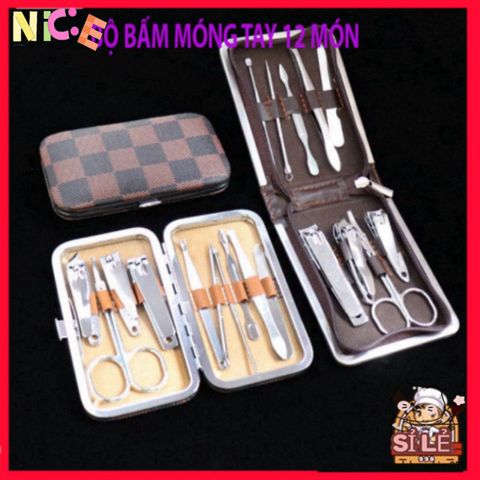 Bộ 12 Dụng Cụ Chăm Sóc Móng Tay Chân Cao Cấp - Thiết Kế Bền Bỉ, Tiện Lợi, Phục Vụ Làm Đẹp Tại Nhà