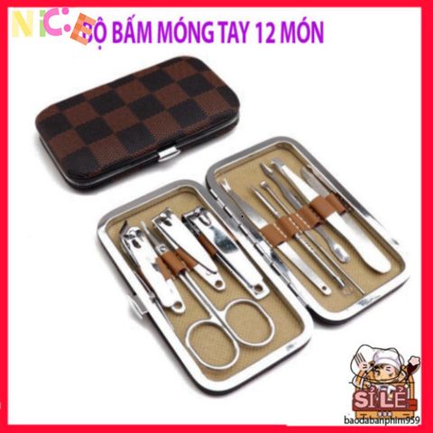 Bộ 12 Dụng Cụ Chăm Sóc Móng Tay Chân Cao Cấp - Thiết Kế Bền Bỉ, Tiện Lợi, Phục Vụ Làm Đẹp Tại Nhà