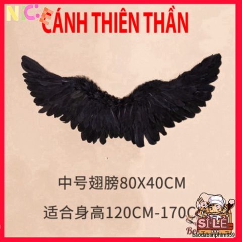 Bộ Cánh Thiên Thần Lông Vũ Trắng - Phụ Kiện Gothic Độc Đáo Cho Lễ Hội Halloween và Các Dịp Đặc Biệt