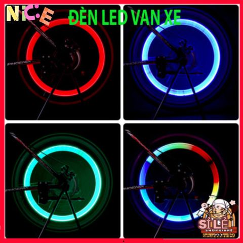 Đèn LED Gắn Bánh Xe Đạp và Xe Máy - Phụ Kiện An Toàn Neon Nhiều Màu Sắc Tự Động Bật Sáng Khi Di Chuyển
