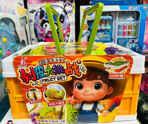 Bộ Đồ Chơi Cắt Hoa Quả Cho Bé - Giỏ Xách Trái Cây Nhập Vai Giáo Dục 9997, Đồ Chơi Nấu Ăn Phát Triển Kỹ Năng Giao Tiếp