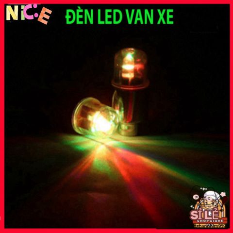 Đèn LED Gắn Van Bánh Xe Đạp/Xe Máy - Phụ Kiện Trang Trí An Toàn Ban Đêm với Hiệu Ứng Ánh Sáng Độc Đáo