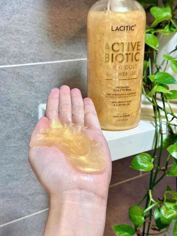 Sữa Tắm Lacitic Active Biotic Vàng 1 Lít Hữu Cơ - Cấp Ẩm, Làm Sạch, Dưỡng Da Mềm Mại, Hương Nhẹ Nhàng, Dành Cho Cả Nam Nữ