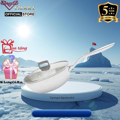 Chảo Sâu Lòng 26cm Inox 316 Nguyên Khối 3 Lớp Haatz HYP926, Dùng Cho Mọi Loại Bếp - Hàng Chính Hãng
