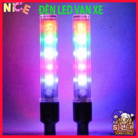 Đèn LED Trang Trí Lốp Xe 5 Bóng 7 Màu Nhấp Nháy - Phụ Kiện Xe Máy, Xe Đạp Tự Phát Ánh Sáng Khi Di Chuyển