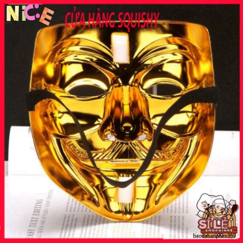 Mặt Nạ Hacker Ánh Bạc Độc Đáo - Thiết Kế Chú Hề Vendetta Thời Trang Hóa Trang Halloween, Tiệc Cosplay, Sự Kiện Ấn Tượng