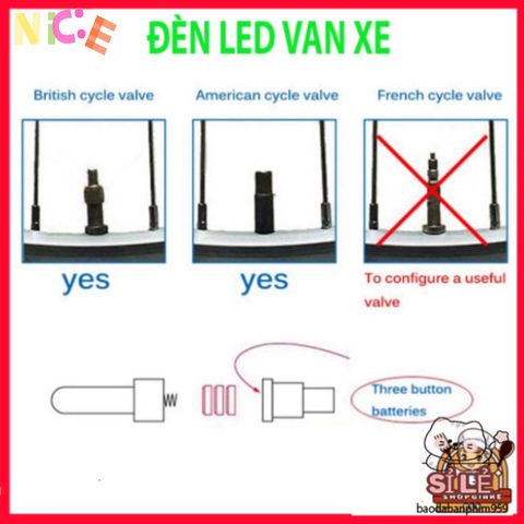 Đèn LED Neon Gắn Van Xe Đạp, Xe Máy - Tự Động Phát Sáng An Toàn, Chống Thấm Nước - DoDoDios Chính Hãng