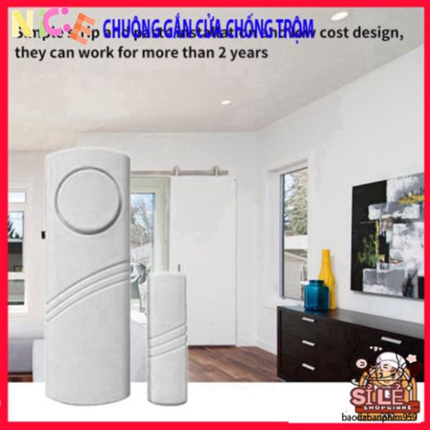 Thiết Bị Báo Động Từ Tính An Toàn 90dB - Chuông Cửa & Cửa Sổ Bảo Vệ Gia Đình, Âm Thanh Cảnh Báo Lớn, Dễ Dàng Lắp Đặt