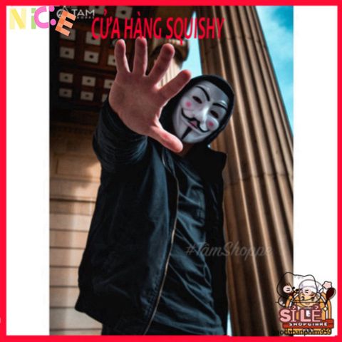 Mặt Nạ Hacker Nhựa Nhiều Màu Sắc Halloween - Phong Cách Vendetta Độc Đáo Dành Cho Bé và Người Lớn