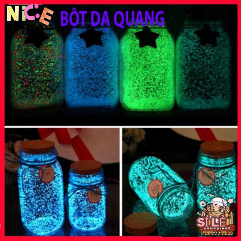 Hạt Phát Sáng Dạ Quang 10g - Nguyên Liệu Nghệ Thuật An Toàn, Tỏa Sáng Trong Bóng Tối, Tạo Điểm Nhấn Cho Hình Ảnh DIY