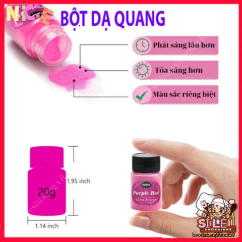 Bộ 12 Màu Bột Phát Sáng Dạ Quang - Trang Sức Resin Thủ Công Phát Sáng Huyền Ảo, Tự Làm Sáng Tạo Cực Độc