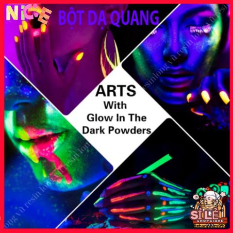 Bộ 12 Màu Bột Phát Sáng Dạ Quang - Trang Sức Resin Thủ Công Phát Sáng Huyền Ảo, Tự Làm Sáng Tạo Cực Độc