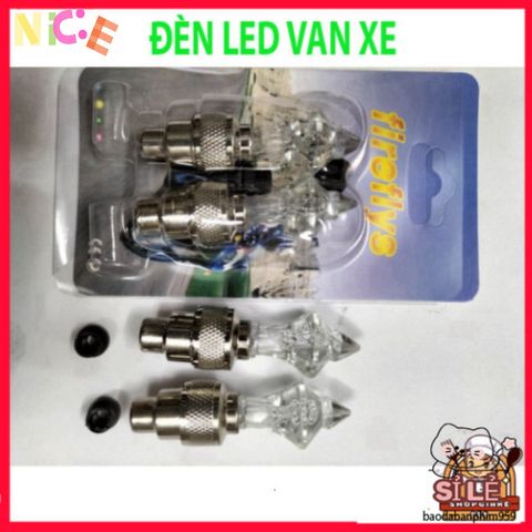 Đèn LED Gắn Van Bánh Xe 7 Màu - Phụ Kiện Trang Trí Ô Tô, Xe Máy, Xe Đạp Tự Động Phát Sáng Khi Di Chuyển, Chống Nước An Toàn.