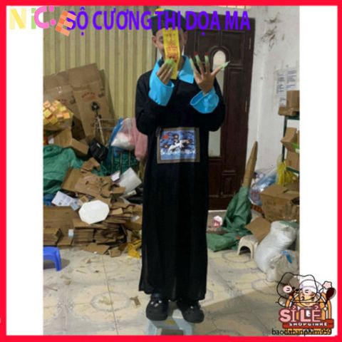 Bộ Trang Phục Halloween Hắc Bạch Vô Thường - Diêm Vương Cosplay Kinh Điển Dành Cho Người Lớn, Dọa Ma Hoàn Hảo