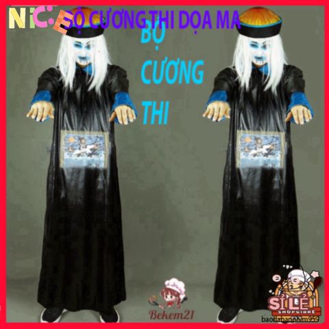 Bộ Trang Phục Halloween Hắc Bạch Vô Thường - Diêm Vương Cosplay Kinh Điển Dành Cho Người Lớn, Dọa Ma Hoàn Hảo