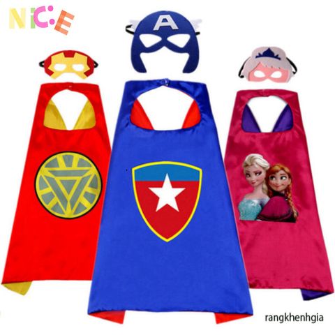 Bộ Trang Phục Siêu Nhân Kèm Mặt Nạ Vải Cho Bé - Hóa Thân Người Nhện, Iron Man, Captain America, Thời Trang Cosplay Rực Rỡ