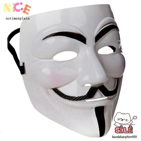 Mặt nạ Halloween V for Vendetta - Phụ Kiện Hóa Trang Kỳ Bí Cho Tiệc Tùng & Cosplay - Độc Đáo, Đáng Chú Ý