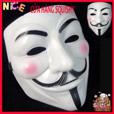 Mặt nạ Halloween V for Vendetta - Phụ Kiện Hóa Trang Kỳ Bí Cho Tiệc Tùng & Cosplay - Độc Đáo, Đáng Chú Ý