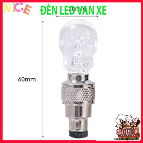 Bộ 2 Nắp Bánh Xe LED Đầu Lâu Phát Sáng - Đèn Lốp Xe Ô Tô, Xe Máy Đa Năng, Tăng Cường An Toàn Và Thẩm Mỹ Khi Lưu Thông Ban Đêm