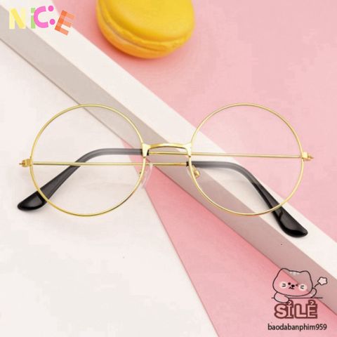 Kính Tròn Kim Loại Không Độ Dành Cho Nữ - Phụ Kiện Thời Trang Nhiều Màu Sắc Cá Tính và Hiện Đại