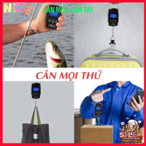 Cân Điện Tử Mini Xách Tay Thông Minh Có Móc Treo và Thước Đo - Cân Đo Hành Lý, Thực Phẩm, Tiện Lợi Khi Mua Sắm