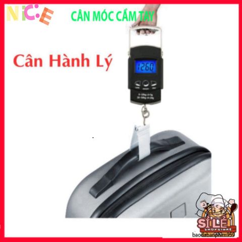 Cân Điện Tử Mini Xách Tay Thông Minh Có Móc Treo và Thước Đo - Cân Đo Hành Lý, Thực Phẩm, Tiện Lợi Khi Mua Sắm
